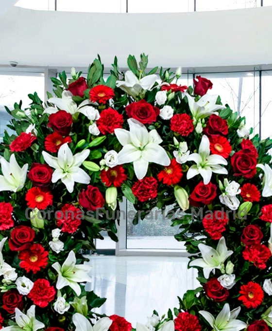 Corona de flores para funeral en Madrid, Enviar Flores a tanatorios de Madrid