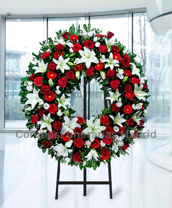 Corona de flores para funeral en Madrid, Enviar Flores a tanatorios de Madrid